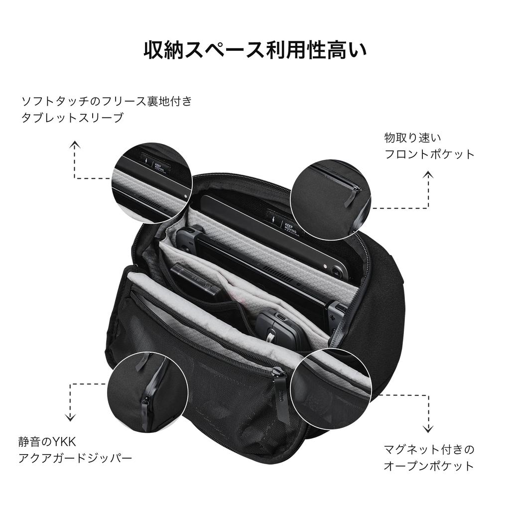 ALPAKA Vertex Pouch Axoflux Shoulder Bag, Sling Bag, Tech Case, Organizer, Handbag for iPad mini, Other Devices, and Small Items, Detachable Strap,
