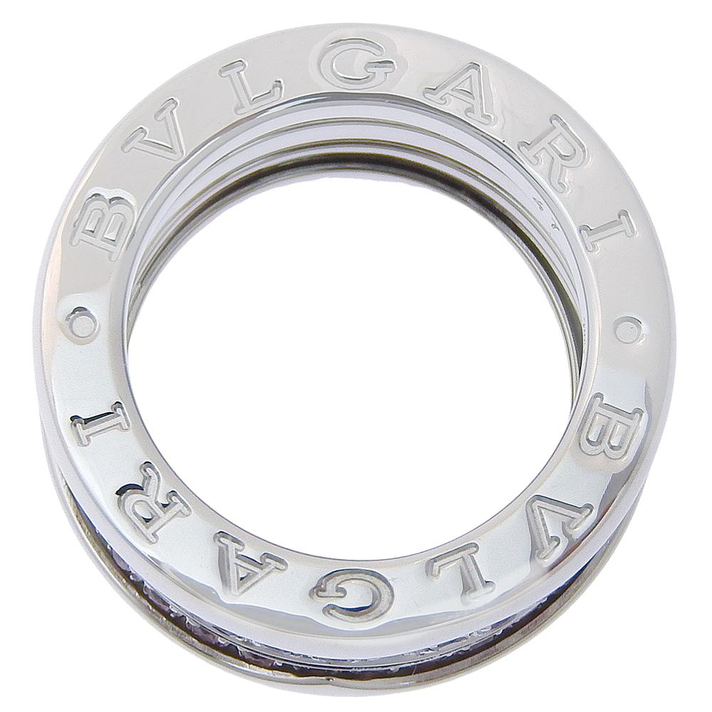 BVLGARI B-Zero1 Ring Be zero one 4 bands pink K18 white gold/garnet #3.9(US Size) 12.6g Women Used
