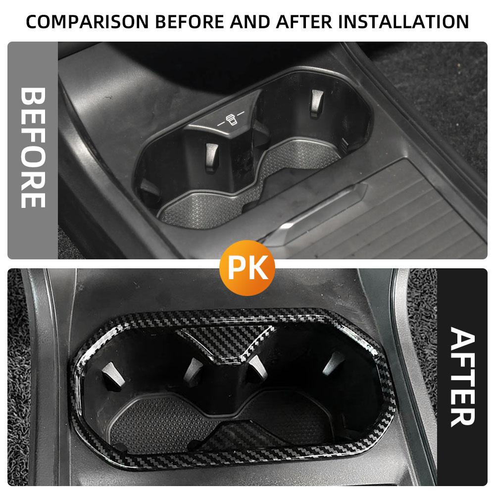 Car Water Cup Frame Cover for MG4 EV MG 4 ELECTRIC 2022 2023 2024 Center Console Sticker Decoration Trim Interior Accessories