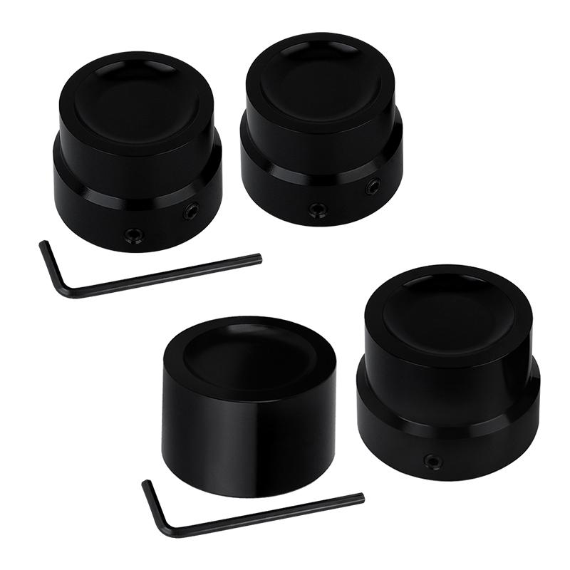 Motorcycle Front Rear Axle Nut Covers Caps Kit Black Parts For Harley Touring Dyna Sportster XL Road King Fat Bob Breakout FXSB