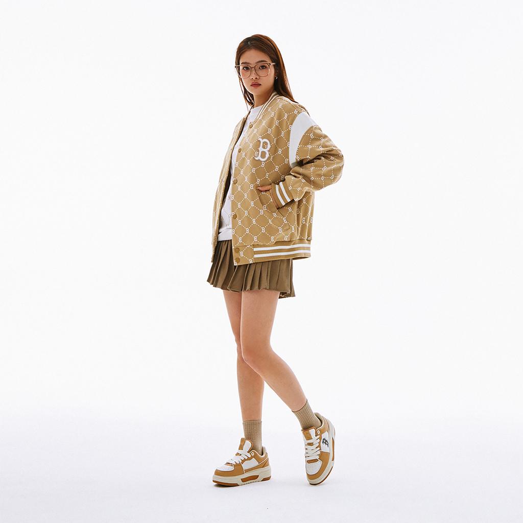 New MLB SS24 Baseball Jacket Unisex Light Camel 3AJPM0641-43CAL