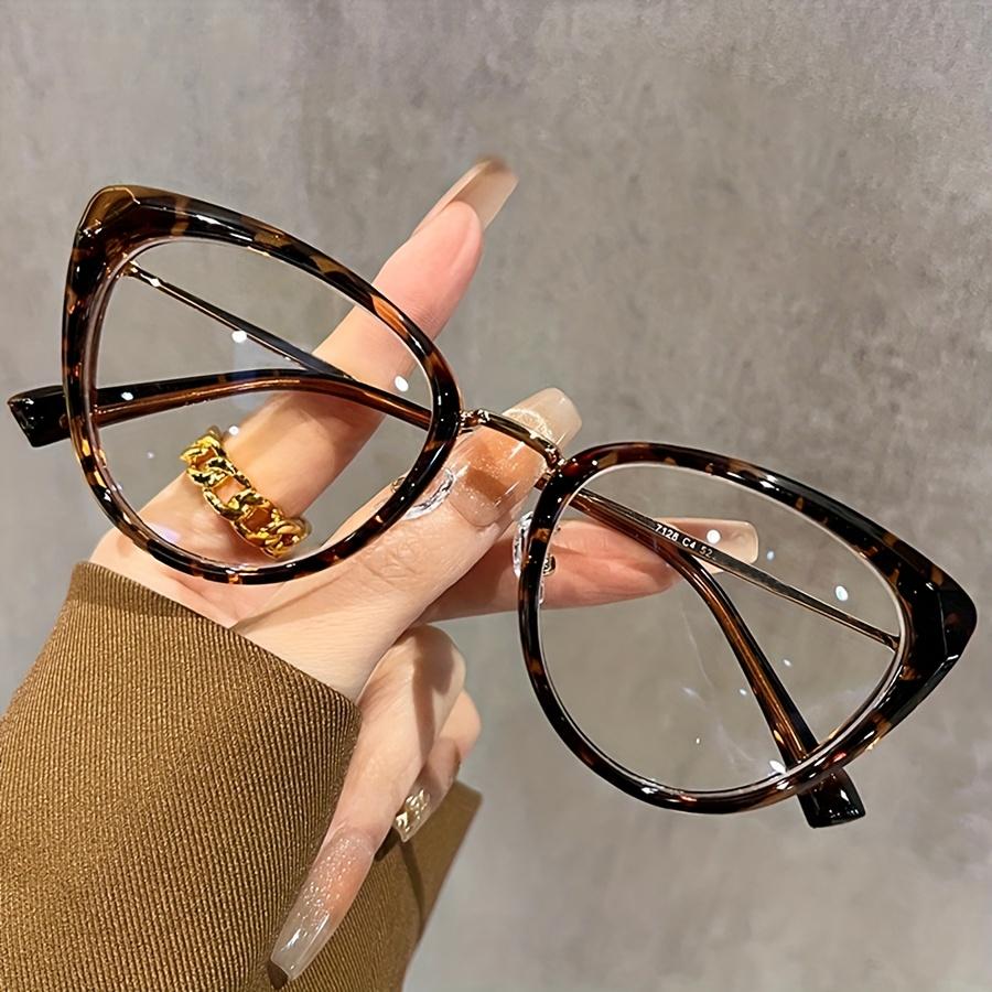 Y2K Cat Eye Non-Prescription Computer Glasses, Full Rim TR Frame, Polycarbonate Lens, Anti-Blue Light, Unisex Eyewear