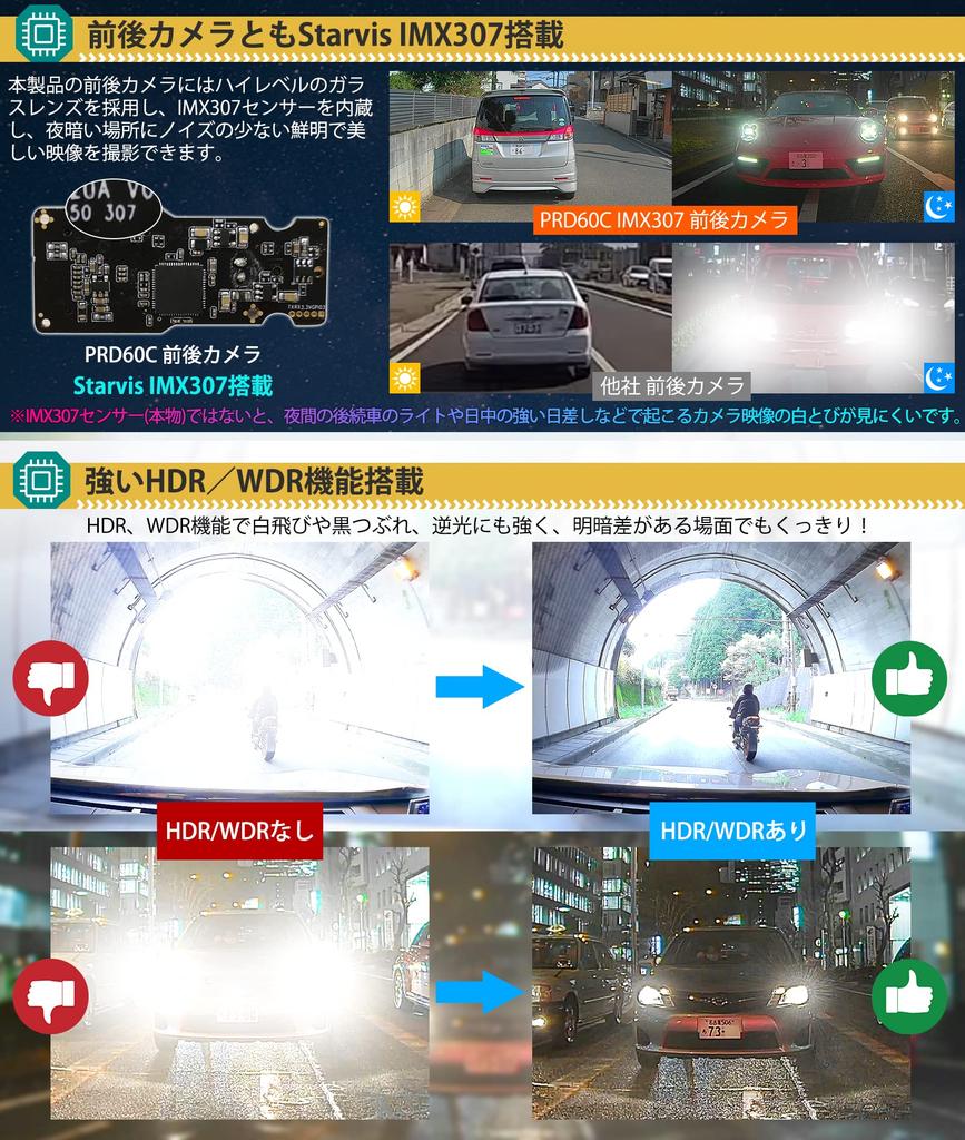 PORMIDOAUTO Dash Cam with Front and Rear Cameras Wall Design with Hidden Digital Rearview Separate Sony IMX307 Front and Rear Wide Viewing Impact