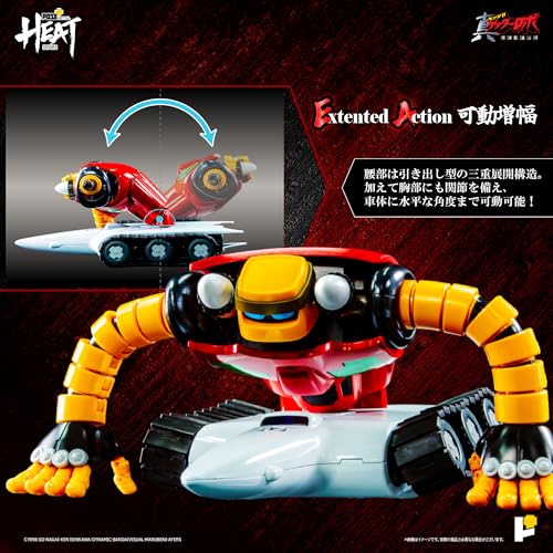 POSE+ METAL HEAT Series Shin Getter Robo Getter 3: The Last Day of the World Ver. Approx. 120mm Tall / 200mm Long Non-Scale Die-Cast Painted Movable F