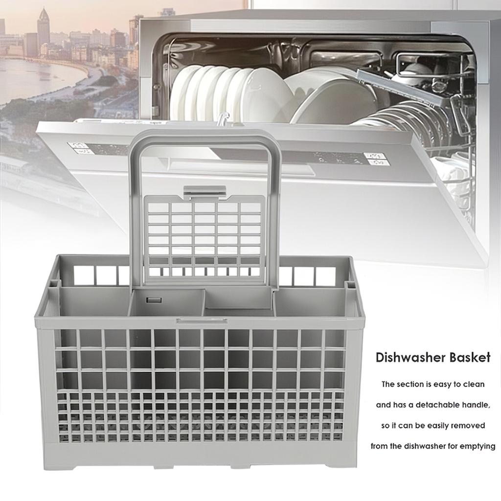 Universal Dishwasher Basket Cutlery Dinnerware Dishwasher Basket with 8 compartments Replacement Kitchen Accessories