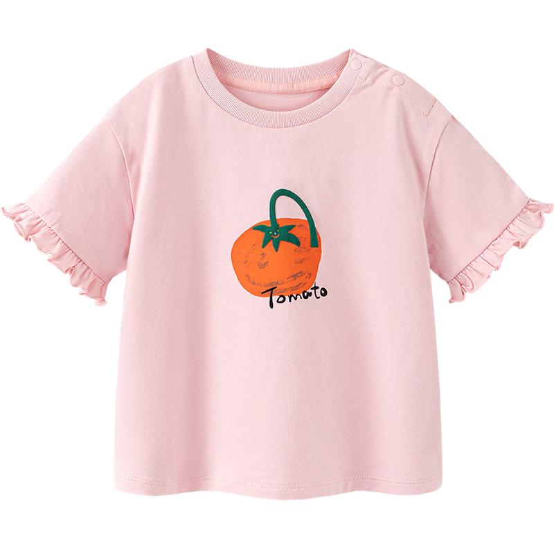 Baby Girl Ruffle Short Sleeve T-Shirt 80