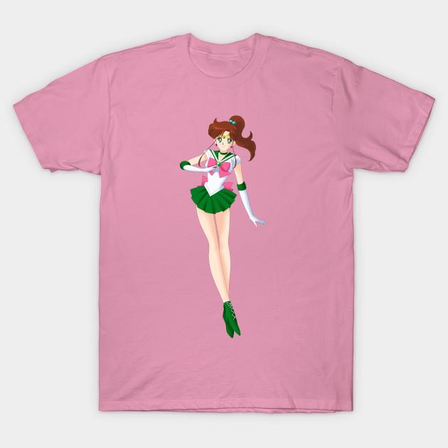 

T Shirt Women Sailor Jupiter Harajuku Print Kawaii Tshirt Summer Short Sleeve Female T-Shirt Top Tee M рожевий