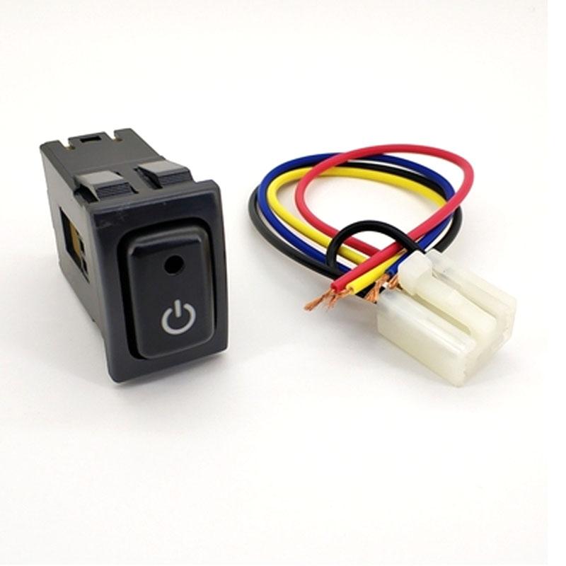 1PC LED Fan Heating Rearvie Radar Parking Sensor Fog Light Rearview Mirror Folding Switch Button For Suzuki Jimny 2007-2015