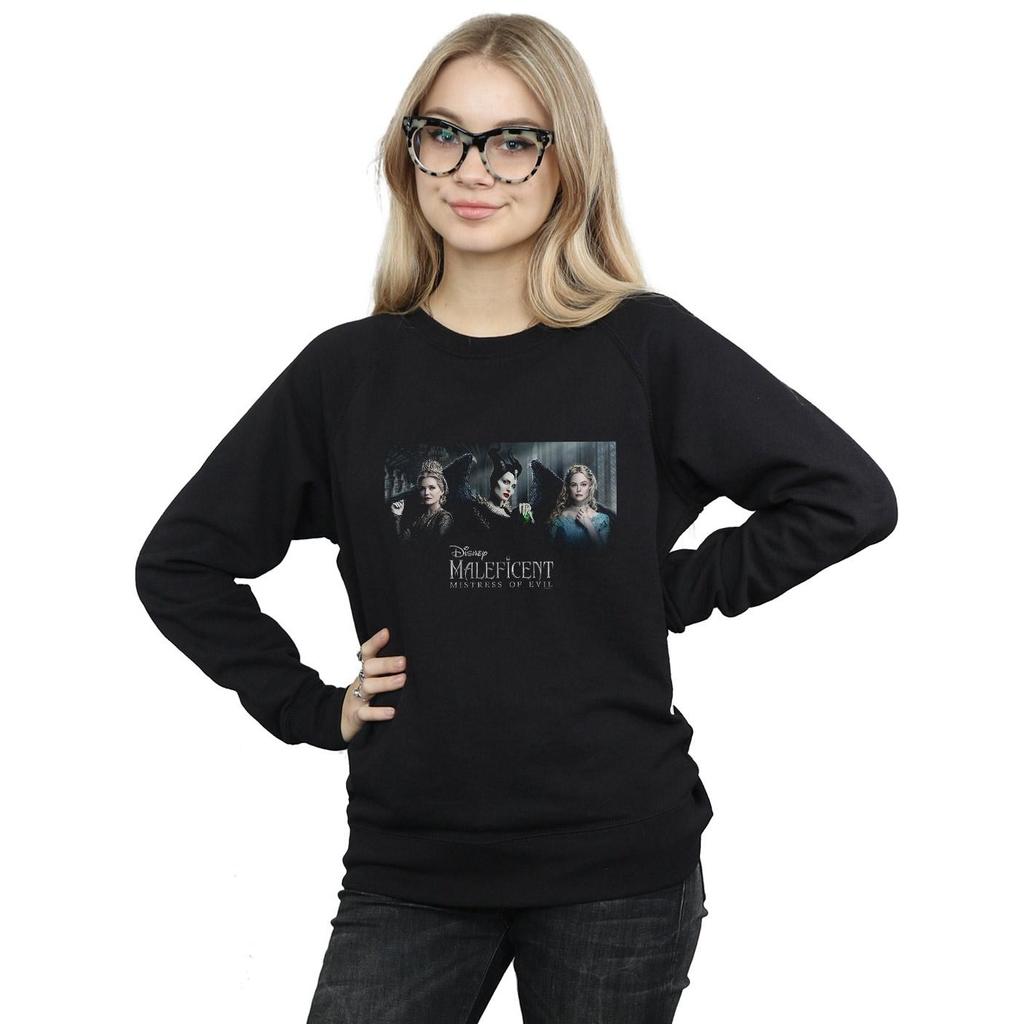 Disney Womens/Ladies Maleficent Mistress Of Evil Character Poster Sweatshirt