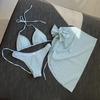 2026 Swimsuit Three-piece Halter Drawstring Band Bikini Three-piece Swimsuit