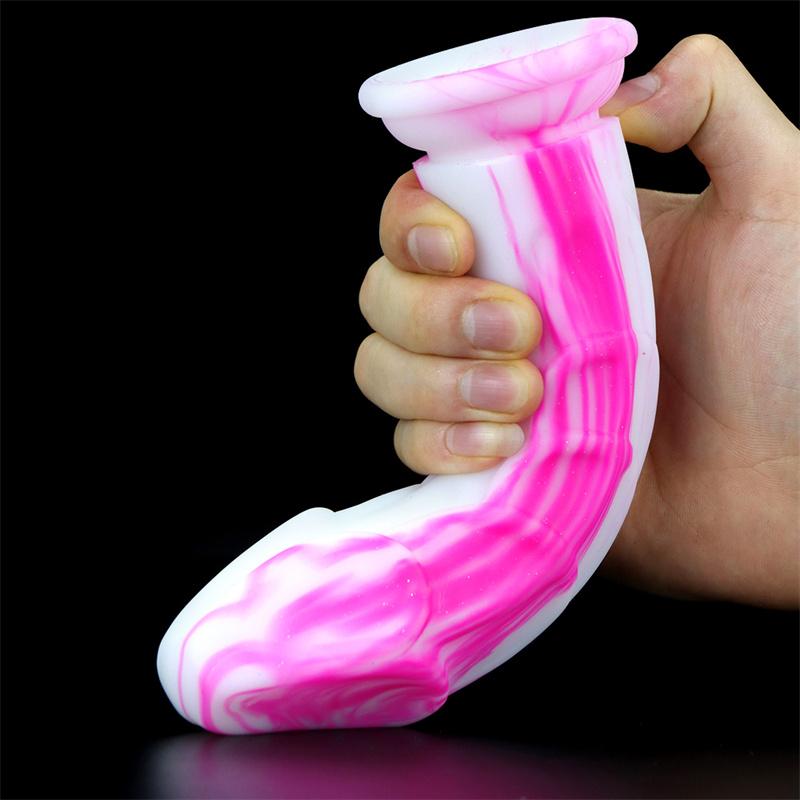 Mixed Color Liquid Silicone Eggless Simulation Penis Dildo Female Masturbation Device Anal Anal Plug Anal Expansion Device