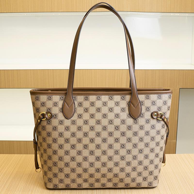 New casual simple plaid bag women's retro trendy armpit bag fashion high-end tote bag