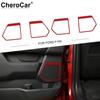 4Pc Red Door Speaker Horn Cover Trim For Ford F150 -24 Accessories Interior