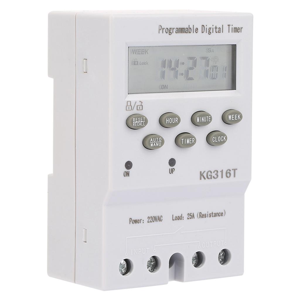 KG316T 220V Microcomputer Time Control Switch Programmable Automatic Digital Timer Switch