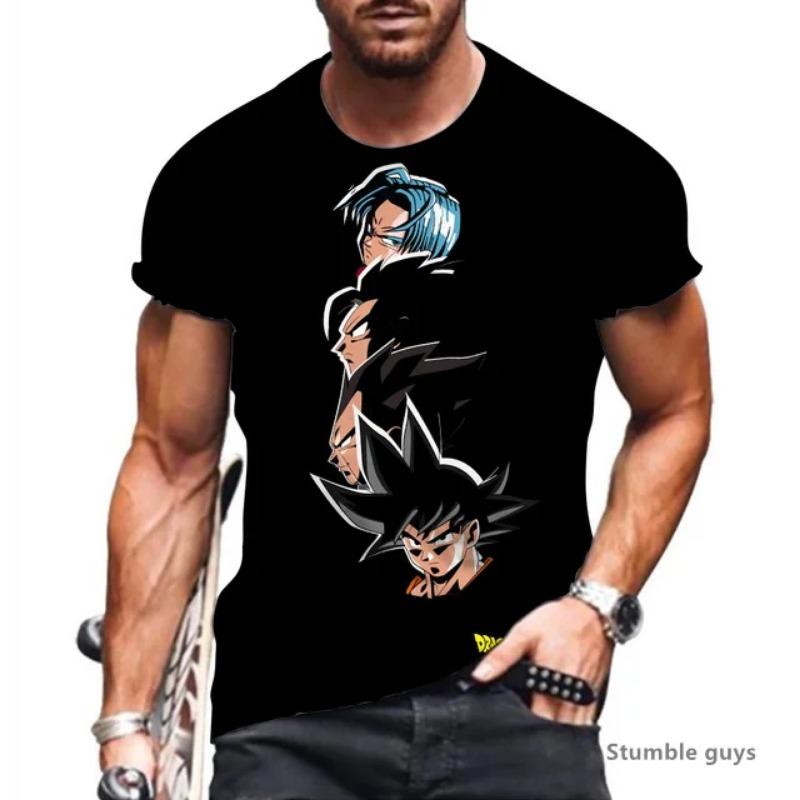2026 Men's All Match Anime Dragon Ball T-shirt Unisex Goku Vegeta Super Saiyan Kakarot Oversized TshirtShort Sleeve