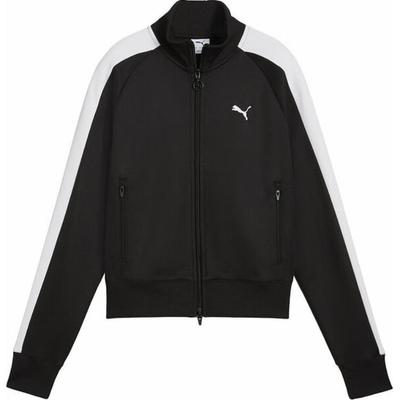 Knitted Retro Sports Color Block Stand Collar Zip Jacket Women Jacket Black 631965-01
