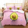 Avocado Duvet Cover Set Fresh Fruit Pattern Comforter Cover Double Single Size For Kids Teen Adults Bedding Set With Pillowcase