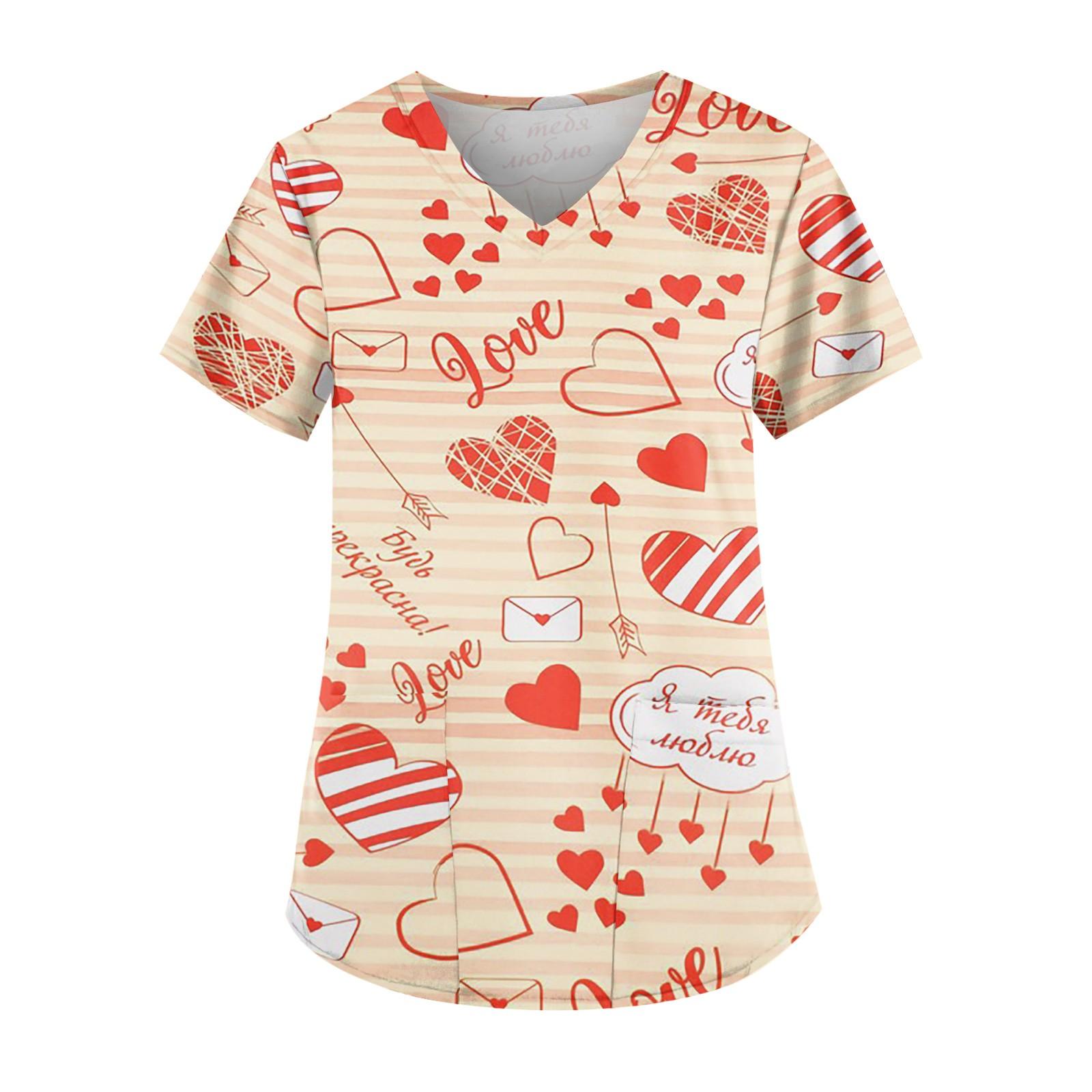 Женская мода V-образный вырез короткий рукав рабочая одежда с карманом рождественский — фото 8