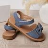 Kinder Schleife kleines Mädchen offene Zehen flache Strandsandalen