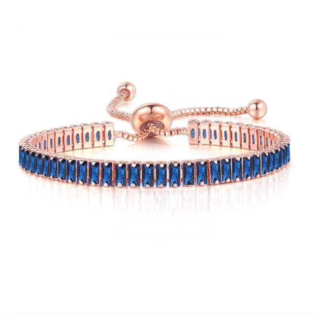 

Kpop S Tennis Bracelets High End 2 .5 *5 For Women Mm Multicolor Cubic Zircon Bracelets Adjustable JewelryLuxury Wrist Bracelet
