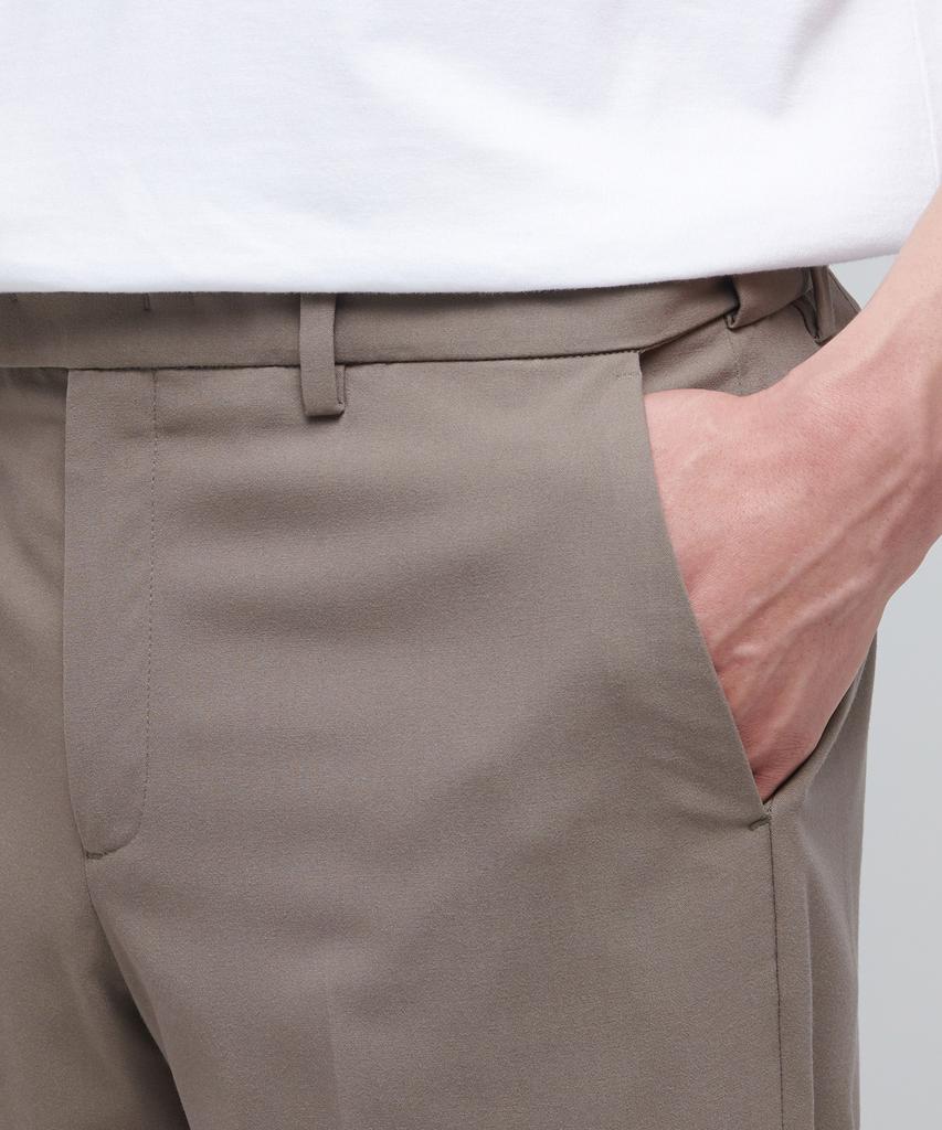 Musinsa Standard Lightweight Semi-Wide Hidden Elastic Waist Slacks [Dusty Beige]