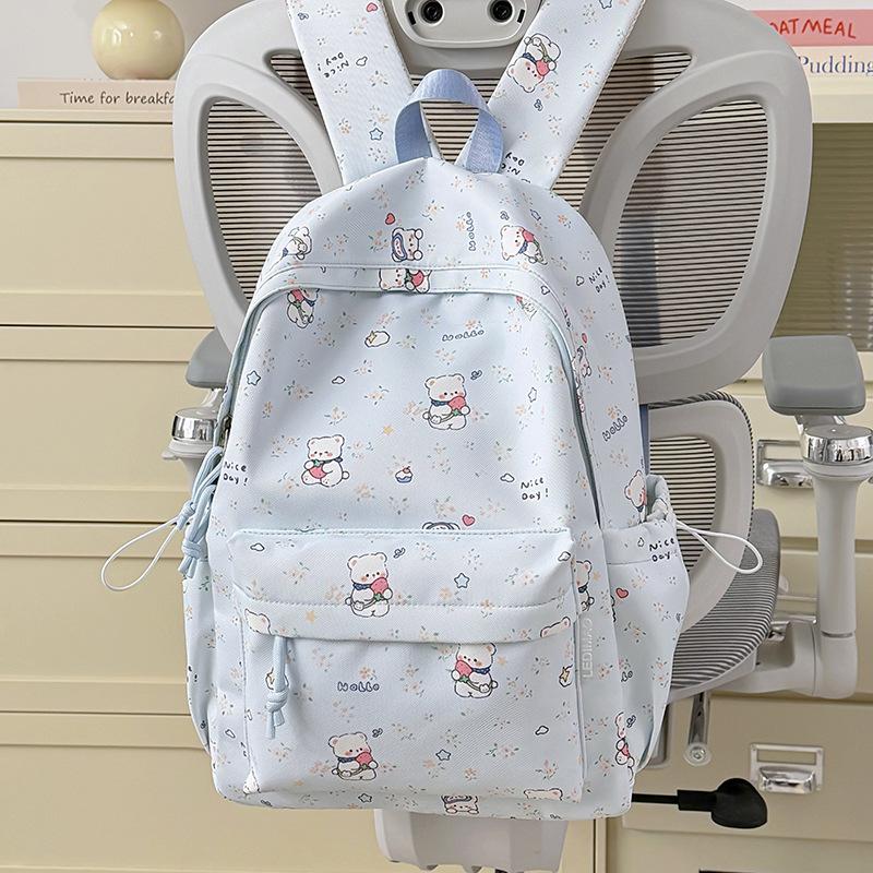 Schoolbag Printed Backpack Female Students Large Capacity High Value Niche School Bag Junior High School Student High School Student Leisure Going