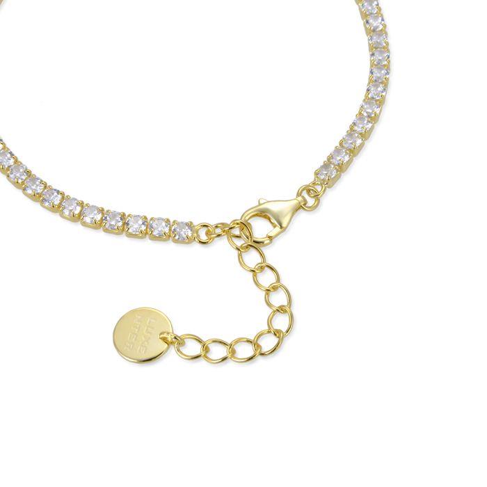 Bracelet - LUXENTER - Tahu - Argent 925 - finition or jaune 18K - Zircon cubique étincelant