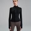 Nude Feel Women's Slim Fit Long Sleeve Yoga Jacket: Stand Collar, High-End Autumn/Winter Fitness Apparel