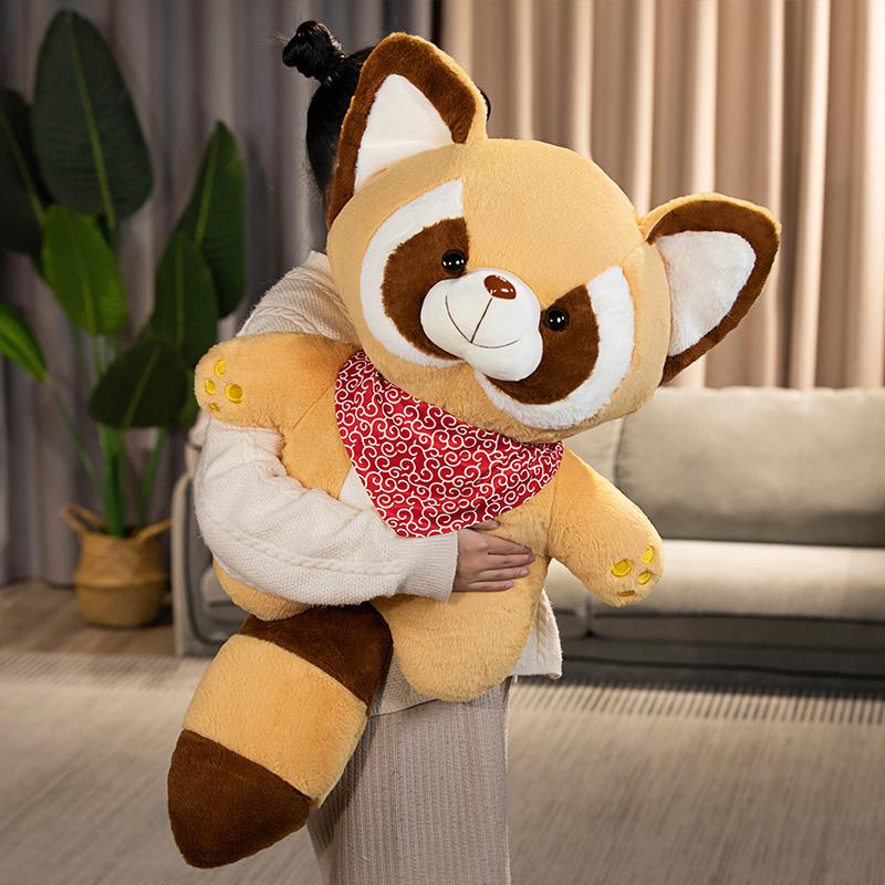 Plush Raccoon Doll Toy Appease Toys Adorable Bedroom Decor Red Panda Plush Toy Christmas Gift