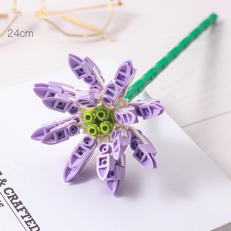 Plastic Small Particle Building Blocks Flower Three-dimensional Puzzle Children Gifts Educational Toys