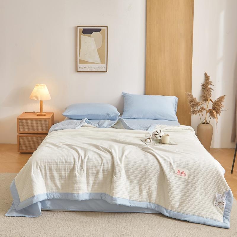 Yongyouwan Simple Color Weaving Knitted Jacquard Xinjiang Cotton Quilt, Summer Cool, Air Conditioning, Home Quilt, Core