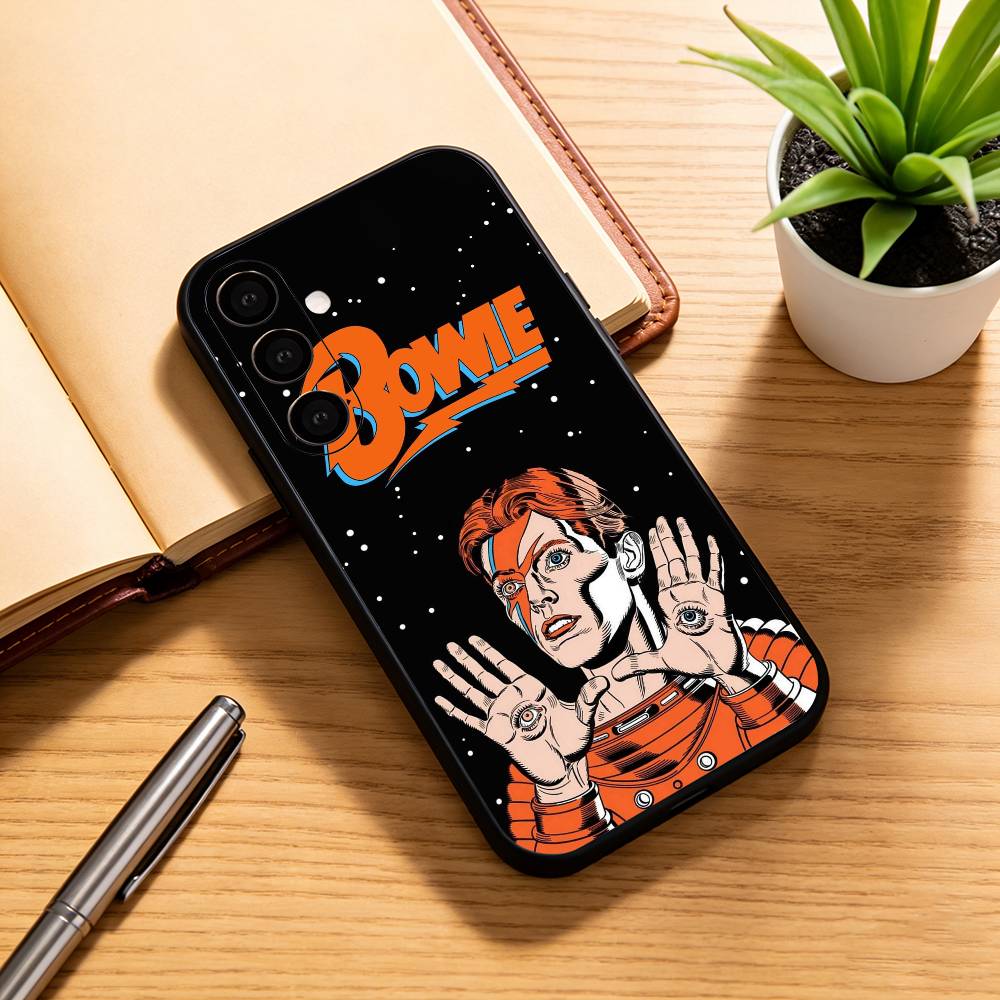 David B-Bowie Phone Case For Samsung Galaxy A73,A72,A71,A70,A53,A52,A51,Soft Silicone Black Cover