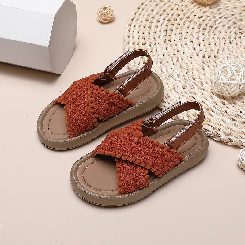 Girls' Casual Sandals New Arrival Summer Flat Shoes For Little Big Kids, Children's Beach Shoes For Girls