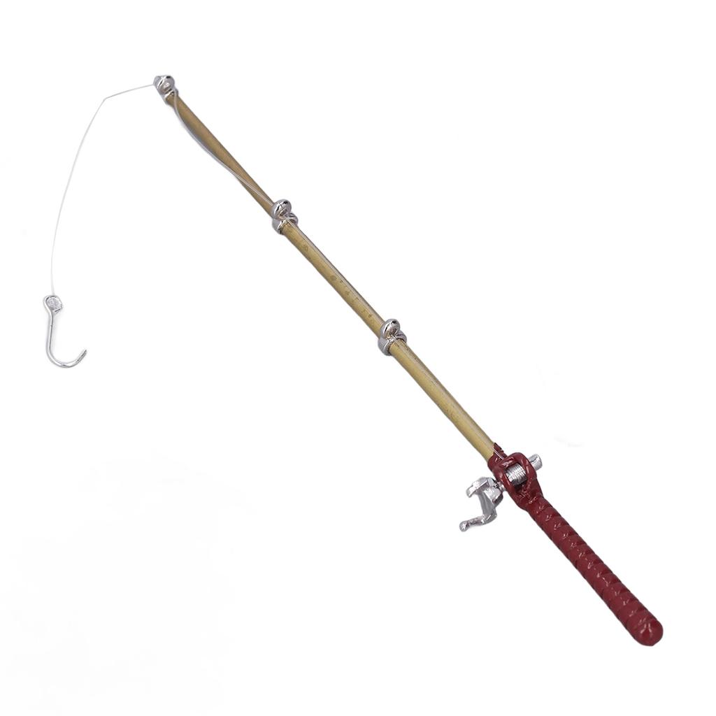 Dollhouse Fishing Rod 1:12 Retro Beautiful Vivid Mini Dollhouse Fishing Rod Doll House Decor for