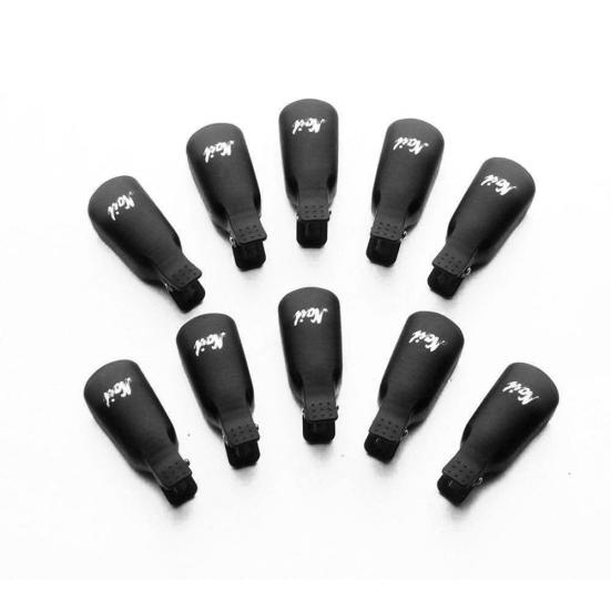 10Pcs Plastic Nail Art Soak Off Cap Clips UV Gel Polish Remover Manicure Tool