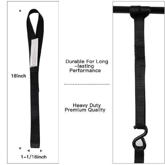 XSTRAP STANDARD Soft Loop Tie-Down Straps 8PK 1-1/16 X 18 Inches - 3600LB Breaking Strength, Loops For Securing Trailering Of Bikes, ATV, UTV,