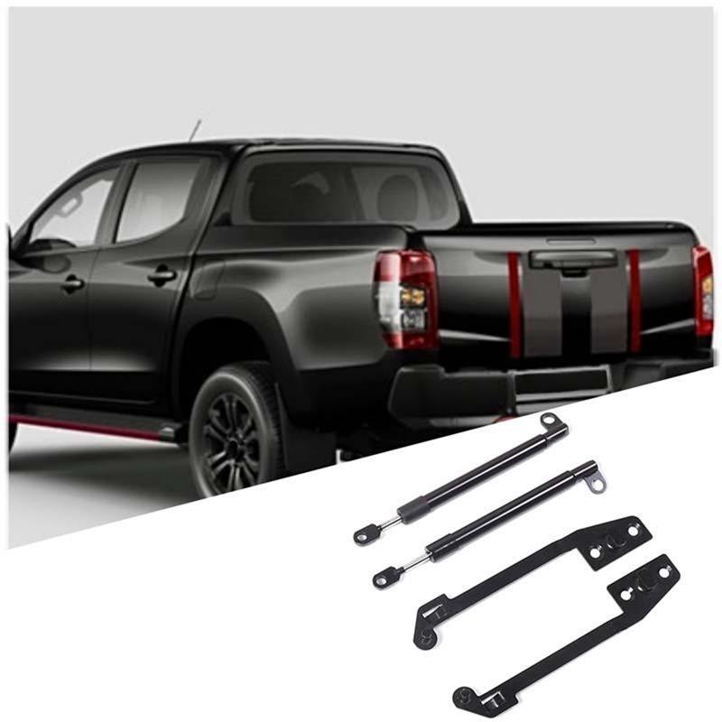 Efficientt-Car Trunk Fender Hydraulic Rod Set, 4-Piece Upgrade Kit For 2015- For Mitsubishi L200 Triton Slow Down Rod