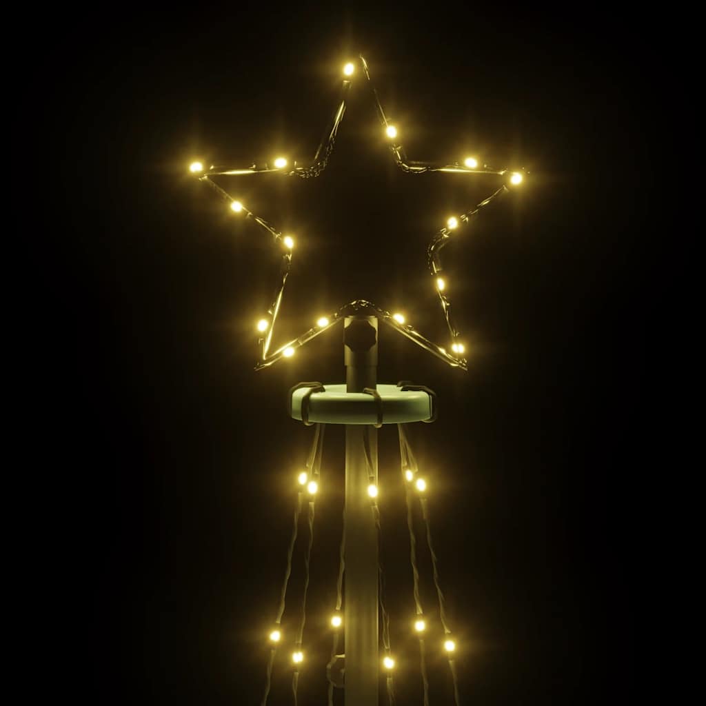 Vidaxl Choinka Stożkowa, 108 Ciepłych Białych Led, 70X180 Cm