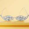 Rhinestones Glasses Frame No Lens Blingbling Face Jewellery Crystal Glasses Frame for Women Girl Sunglasses Frame
