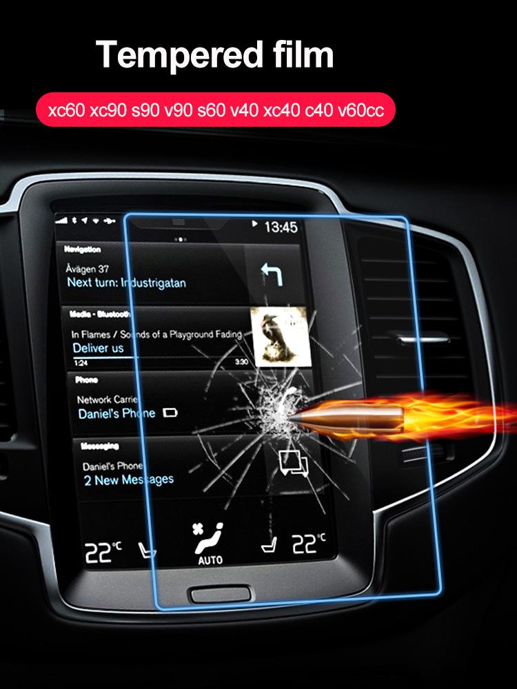 Car GPS Navigation Screen Steel Protector Film For Volvo XC60 XC90 S90 S60 V60 Xc40 C40 V90cc Car Accessories