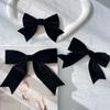 Black Velvet Bow Brooch Shirt Sweater Decoration Autumn Winter Accessories Women's Fashion Accessories