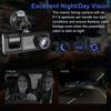 Dual/Triple-Channel Dashcam, Swivelling Lens, Wide-Angle, G-Sensor, Night Vision, Loop Recording, Universal Fit