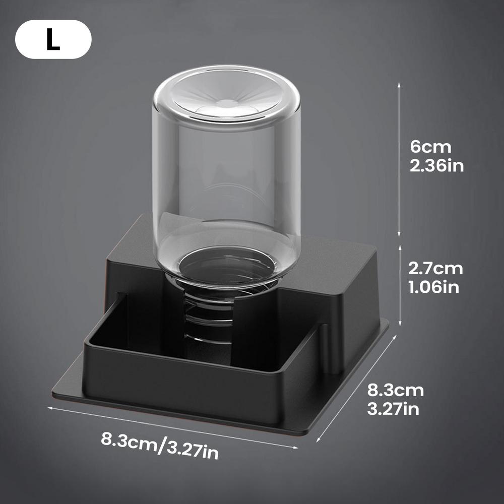 Reptile Water Dispenser Automatic Detachable Tortoise Water Dish Gecko Drink Dispenser Lizard Chameleon Snake Frog Water Feeder (Black,M) чёрный
