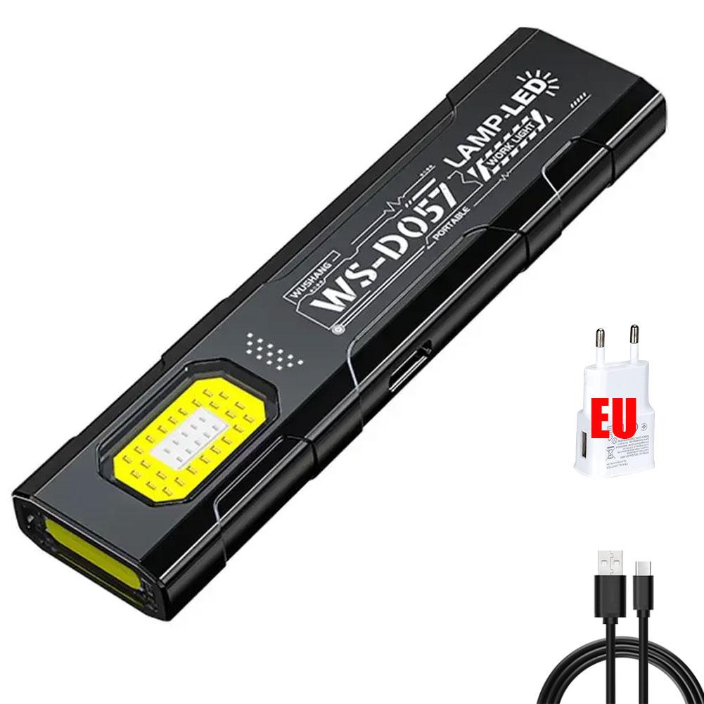 Mini LED Keychain Flashlight Rechargeable EDC Torch with Pen Clip COB Pocket Lantern Work Light with Magnet for Outdoor Camping
