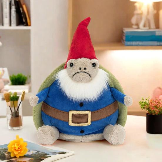 

Плюшевая игрушка гном-черепаха, мягкая набивная сидячая черепаха-гном, домашний декор, подушка-компаньон, подарок для детей, друзей, семьи синий