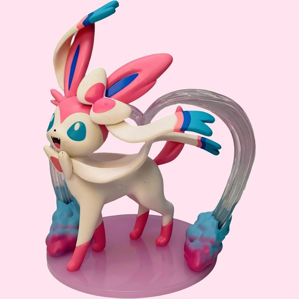 Eevee Family: Moon Leaf Sprite Desktop Ornament – Cute Pokémon Figure