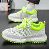 Men's shoes summer new hollow mesh breathable sports and leisure shoes student running thick sole heightening little white dad shoes