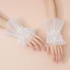 Wrist Pleated Organ Oversleeve Tulle Fingerless Lace Sleeve Emptiness Fakes Cuffs Clothing Accessories