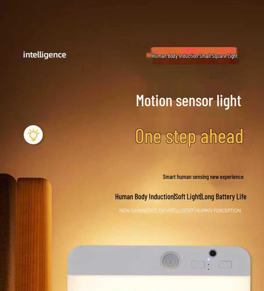 Dual Color Magnetic Charging Motion Sensor Night Light for Bedroom, Wall, Staircase, or Cabinet.