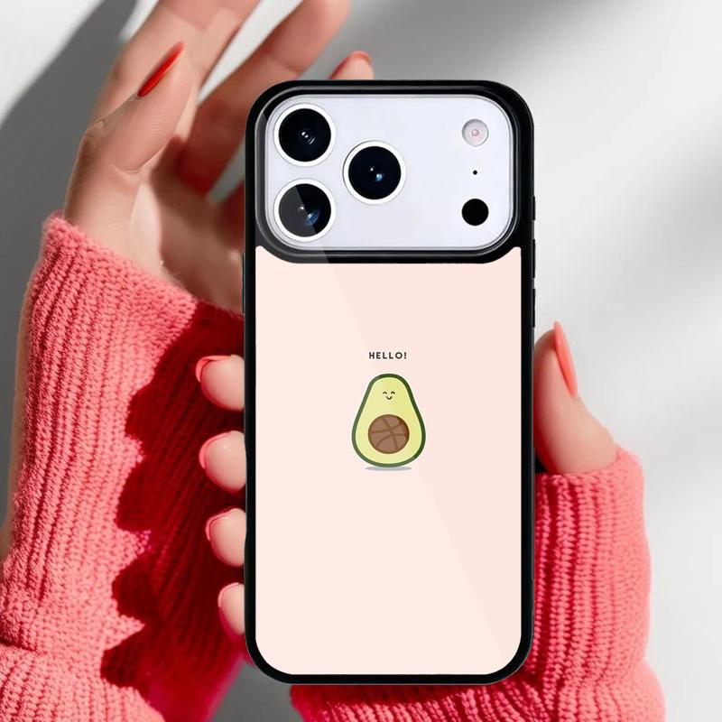 Cute Avocado Cartoon Phone Case for iPhone 17 16 15 14 13 Pro Max Back Cover for 12 11 Pro Coque